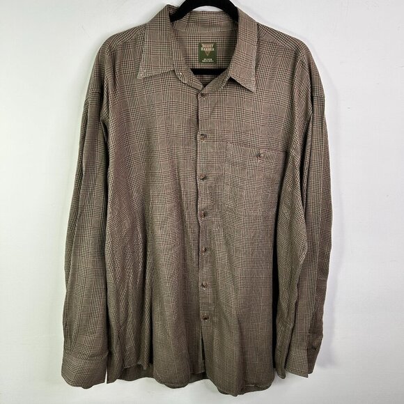 Scott Barber Men's Brown Button Down Long Sleeve Collared Shirt Size XL - Picture 1 of 6